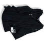 NWT Womens Black Cold Shoulder Sleeve V-Neck Pullover Blouse Top Size L image number 1