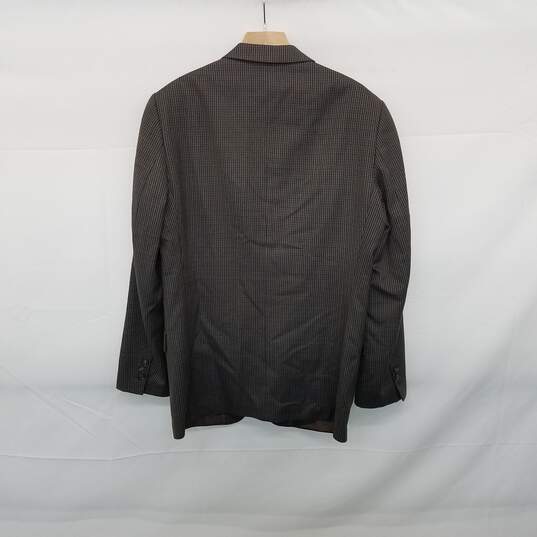 Men's Yves Laurent Brown Wool Suit Jacket Size 48 image number 2