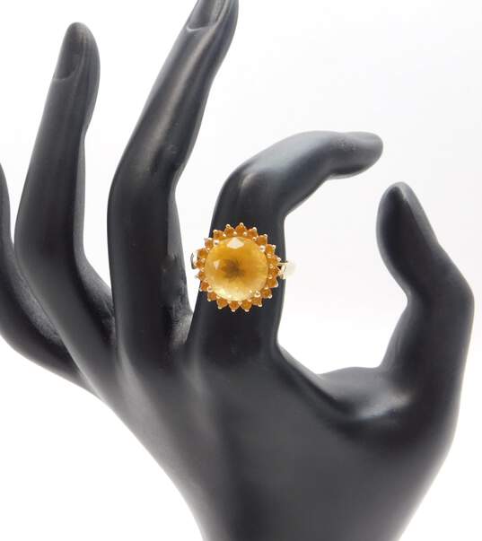 10K Yellow Gold Citrine Ring 4.9g image number 1