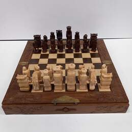 Hand Carved Dragon Chess Set in Carved Box alternative image