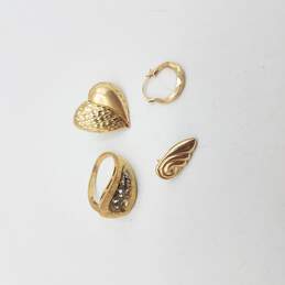 6.25g 14K Gold Single Earrings & Ring Setting Scrap Lot