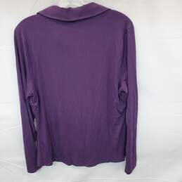 Wm Universal Standard Polo Long Sleeve Shirt Purple Sz S W/Tags alternative image