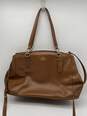 Authentic Womens Christie Brown Leather Inner Dividers Carryall Satchel Bag image number 3