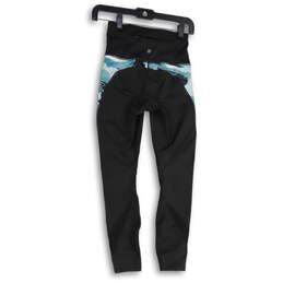Womens Black Elastic Waist Zip Pocket Pull-On Compression Leggings Size XXS alternative image