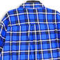 NWT Mens Blue Plaid Collared Long Sleeve Button-Up Shirt Size 2XLT image number 4