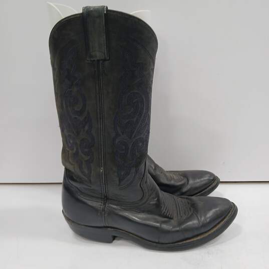 Double H Men's Black Leather Boots Size 9.5D image number 3
