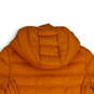 Womens Orange Long Sleeve Full-Zip Hooded Puffer Jacket Size Medium image number 4