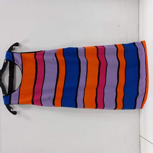Women's Multi-Color Striped Tank Dress Sz 8 NWT image number 4