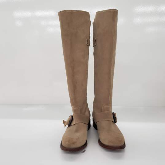 Dolce Vita Women's Beige Suede Soft Leather Knee High Riding Boots Size 7 image number 2