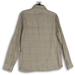 NWT Womens Tan Check Spread Collar Long Sleeve Button-Up Shirt Size M alternative image