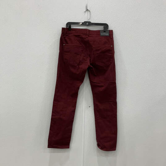 Womens Red Denim 5-Pocket Design Slim Fit Skinny Leg Jeans Size 33/30 image number 2