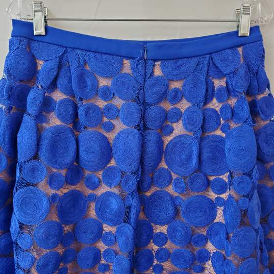 Anthropologie Eva Franco Blue Tan Midi Skirt Women's 8 image number 2