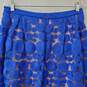 Anthropologie Eva Franco Blue Tan Midi Skirt Women's 8 image number 2