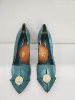 Paolo Lantorno  Tacco Blue Leather Heels Size-41 US Sz-9 Used