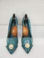 Paolo Lantorno  Tacco Blue Leather Heels Size-41 US Sz-9 Used image number 1