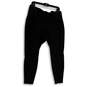 Womens Black Flat Front Elastic Waist Pull-On Ankle Pants Size 16 image number 2