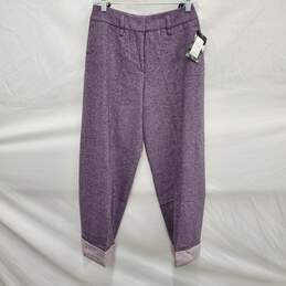 NWT VTG Zaffiri WM's Blue Tweed Virgin Wool Pants Size 38