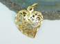 14K Gold Open Scrolled Heart Pendant 1.2g image number 7