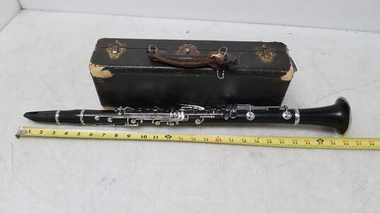 Vintage Zyloid Pan-American Open Hole Clarinet With Case image number 2