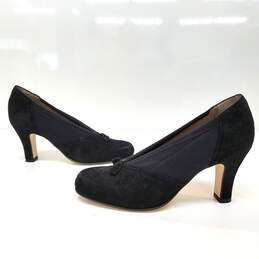 Anyi Lui HEART Black Suede Pumps Size EU 36.5 /US 6 Made in Italy alternative image