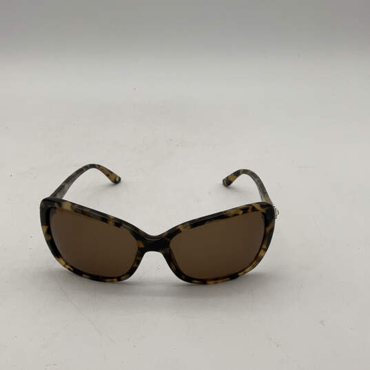 Womens Beige Brown Lens Full Rim Fashionable Square Sunglasses With Case image number 3