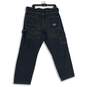 NWT Mens Black Denim Dark Wash Pockets Carpenter Tapered Leg Jeans Sz 38x30 image number 2