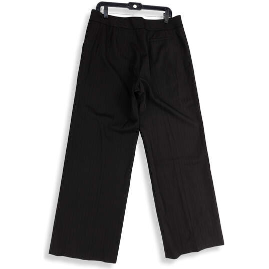 NWT Womens Black Flat Front Slash Pocket Straight Leg Ankle Pants Size 14 image number 2