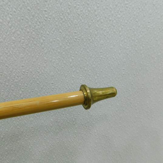 Vintage Brass Knob Carved Wood Walking Stick Cane Concealed Pool Cue image number 5