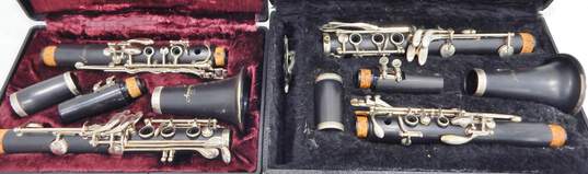 Artley Model 17S and Armstrong Model 4001 B Flat Clarinets w/ Cases and Accessories (Set of 2) image number 1