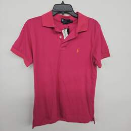 Pink Short Sleeve Polo Shirt