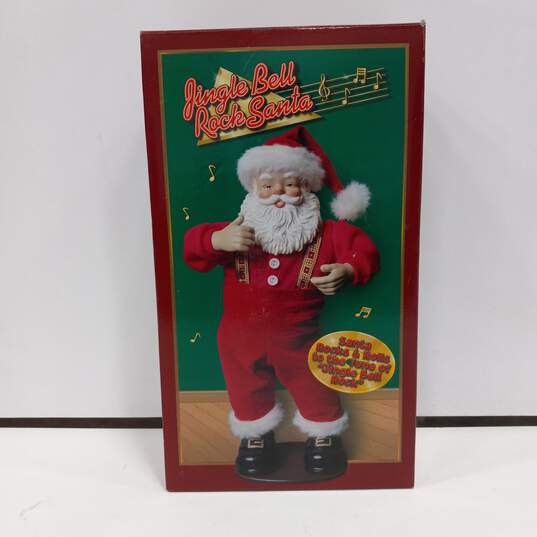 Vintage 1998 Rock Santa Collectibles Jingle Bell Rock Dancing Santa Figurine image number 1