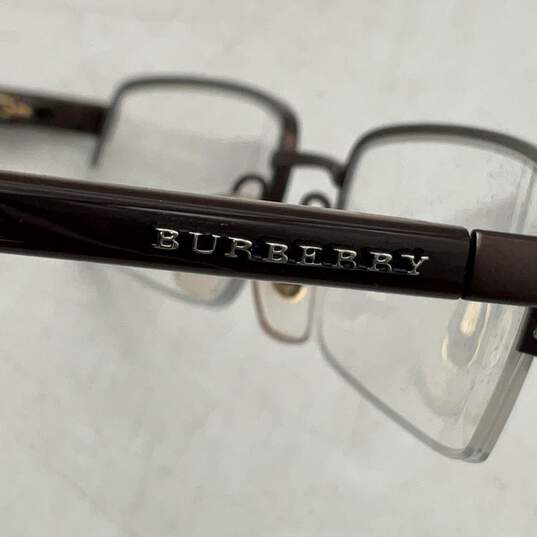 Burberry Mens Brown Half-Rim Rectangular Reading Glasses With Case in Box image number 3