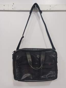 Tumi Black Leather Travel Bag