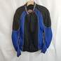 NJK Leathers Mens Padded Biker Jacket Black / Blue Polyester Lined - Size Medium image number 1