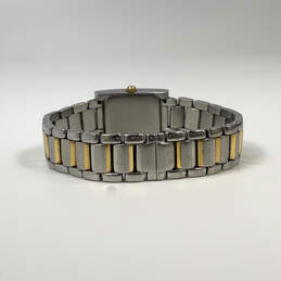 Designer Bulova Silver-Tone Square Dial Stainless Steel Analog Wristwatch alternative image