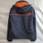 Superdry mens double-zip jacket size M - Navy Blue/Orange image number 3