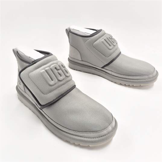 Buy the UGG Neumel Molded Logo Boots Seal Gray Men's Size 14