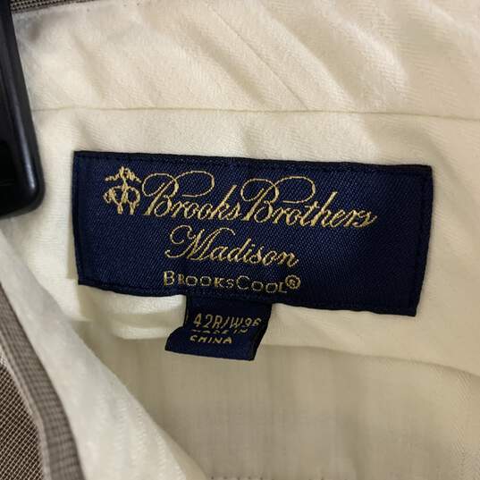 Men's Taupe Brooks Brothers Dress Pants, Sz. 42R/W36 image number 3