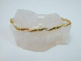 14K Yellow & Rose Gold Fancy Link Bracelet 5.3g