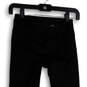 Womens Black Blue Elastic Waist Activewear Compression Leggings Size XXS image number 2