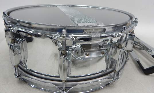 United Musical Instruments Inc. (UMI) Brand 15.5 Inch Metal Snare Drum w/ Case and Stand image number 5