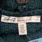 Seven7 Women Women Teal Sweater Sz L NWT image number 4