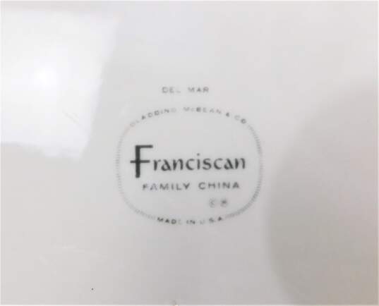 Vintage  Franciscan Del Mar 60's MCM  13in Rectangular Serving Platter Ceramic USA image number 4