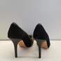 White House Black Market Black Suede and Leather Pump US 8 image number 4