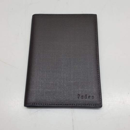 Pedro Black Leather Folding Wallet image number 1