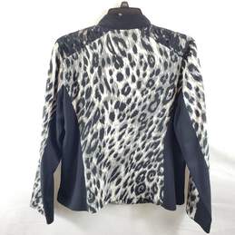 Chico's Women Black Leopard Print Jacket Sz 1 NWT alternative image