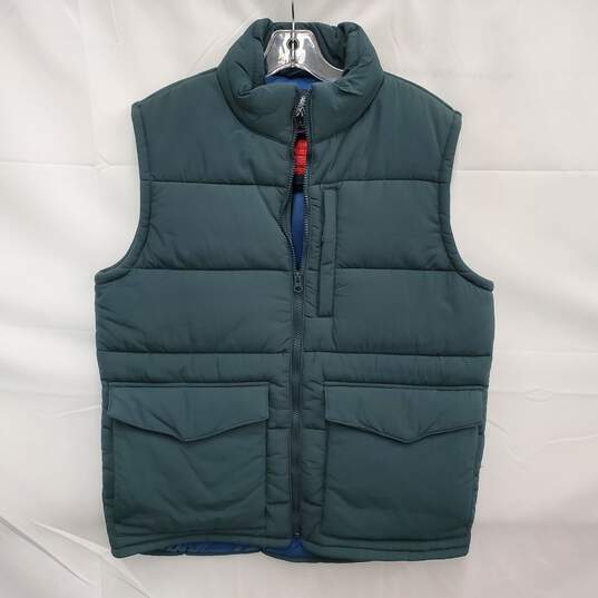 J. Crew MN's Eco Nordic Green Puffer Jacket with Primaloft Insulation Vest Size M image number 1