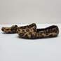 AUTHENTICATED Prada Brown Leopard Print Fur Flats Size 36 image number 2