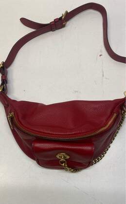 COACH x Jennifer Lopez C6510 Red Leather Turnlock Belt Bag alternative image