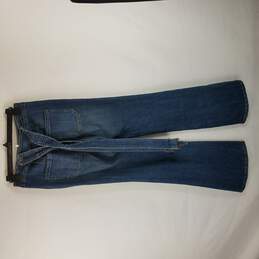 Free People Women Blue Overall Jeans XXS 24
